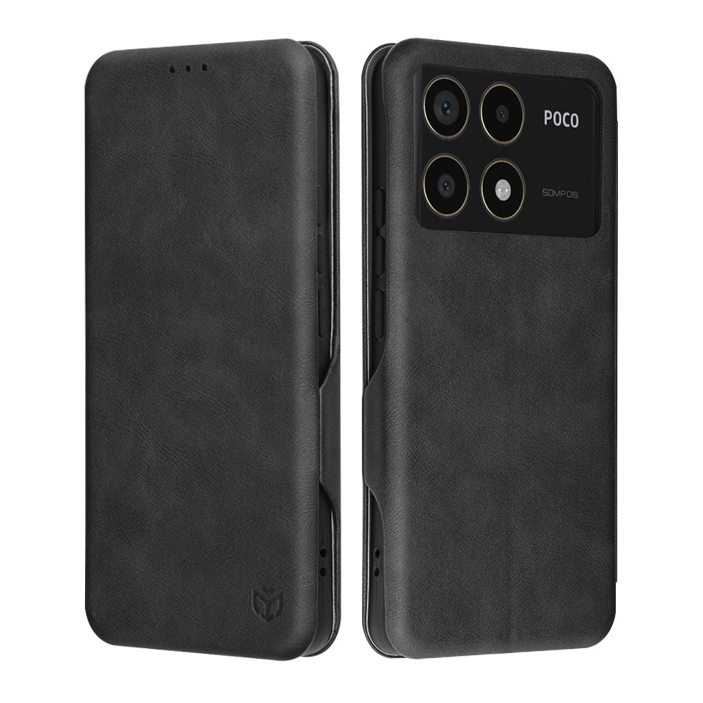 Kuori Xiaomi Poco F6 Pro:lle, Techsuit, Safe Wallet Plus, Musta