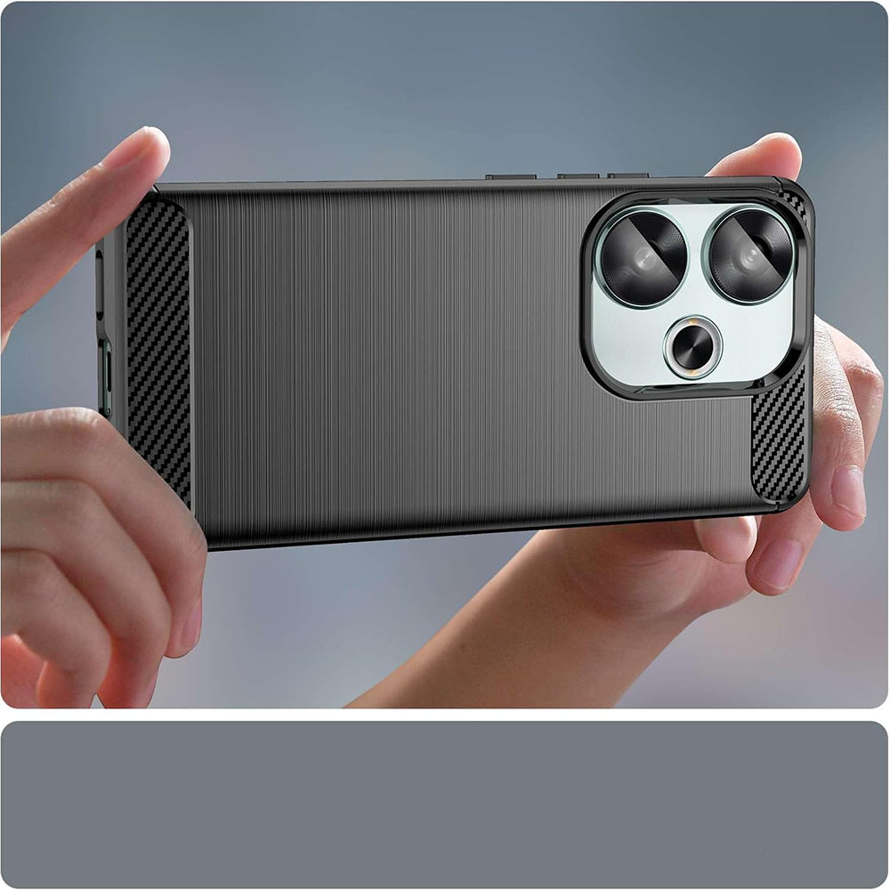 Kuori Xiaomi Poco F6:lle, Techsuit, Hiili, Musta