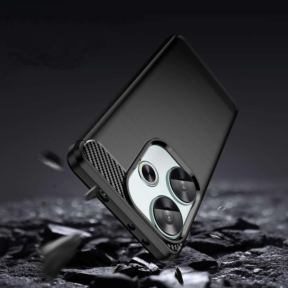 Kuori Xiaomi Poco F6:lle, Techsuit, Hiili, Musta