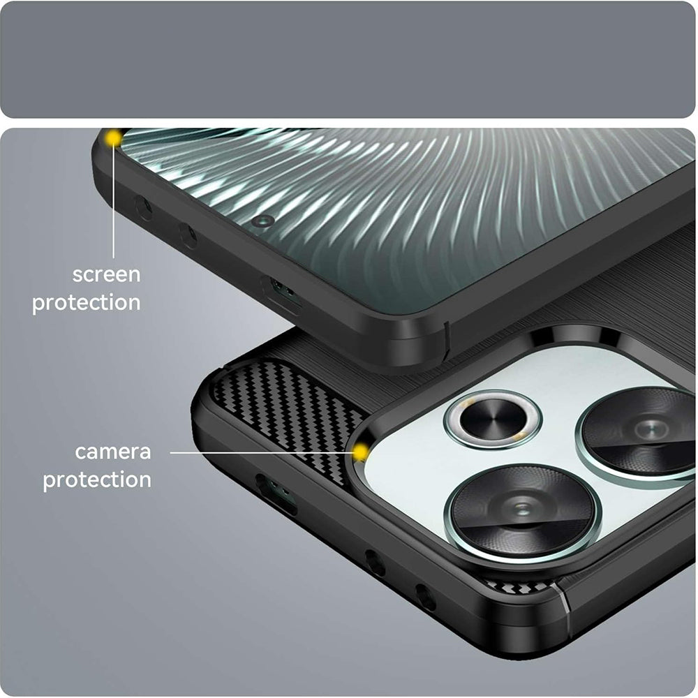 Kuori Xiaomi Poco F6:lle, Techsuit, Hiili, Musta