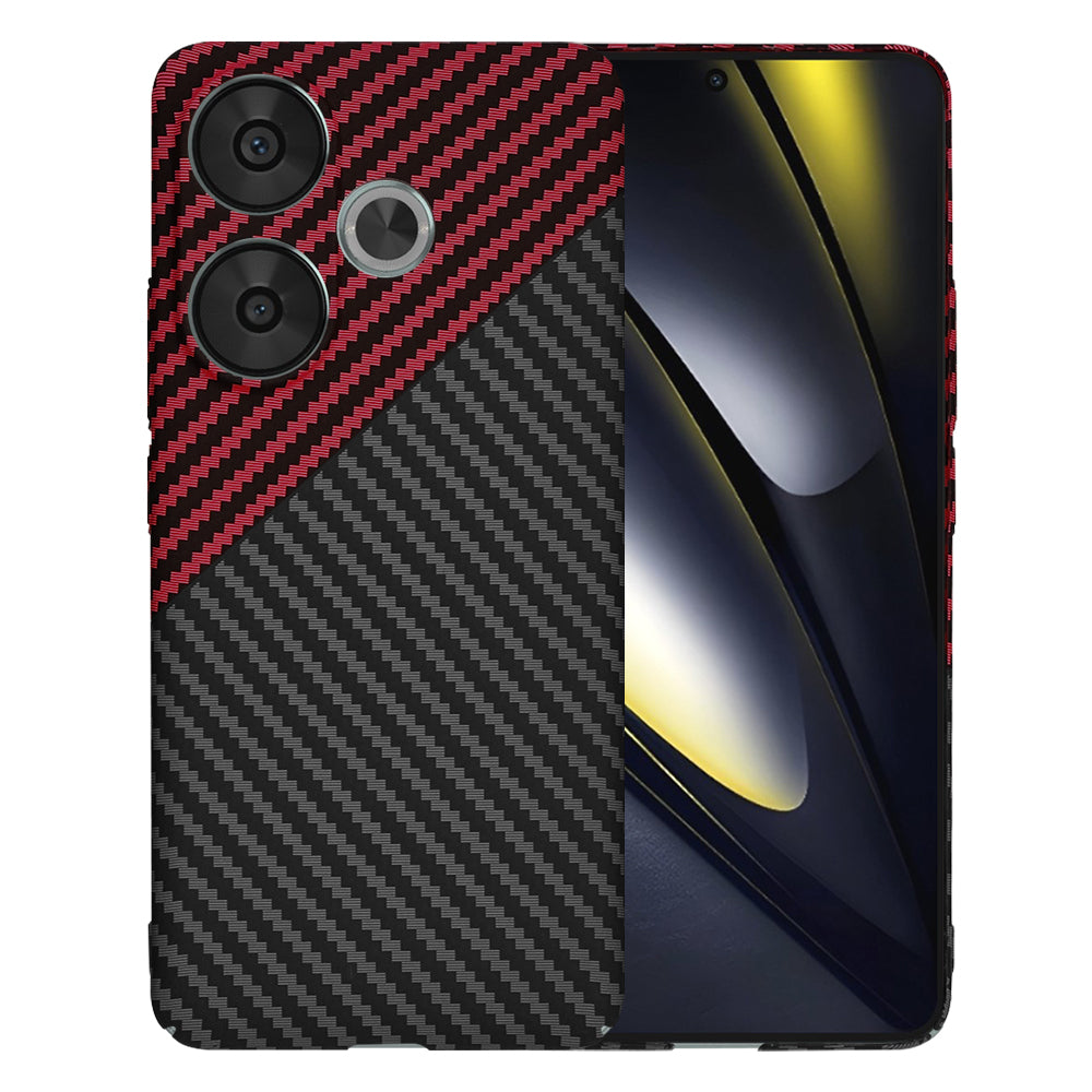 Kuori Xiaomi Poco F6:lle, Techsuit, Carbonite FiberShell, Musta Punainen