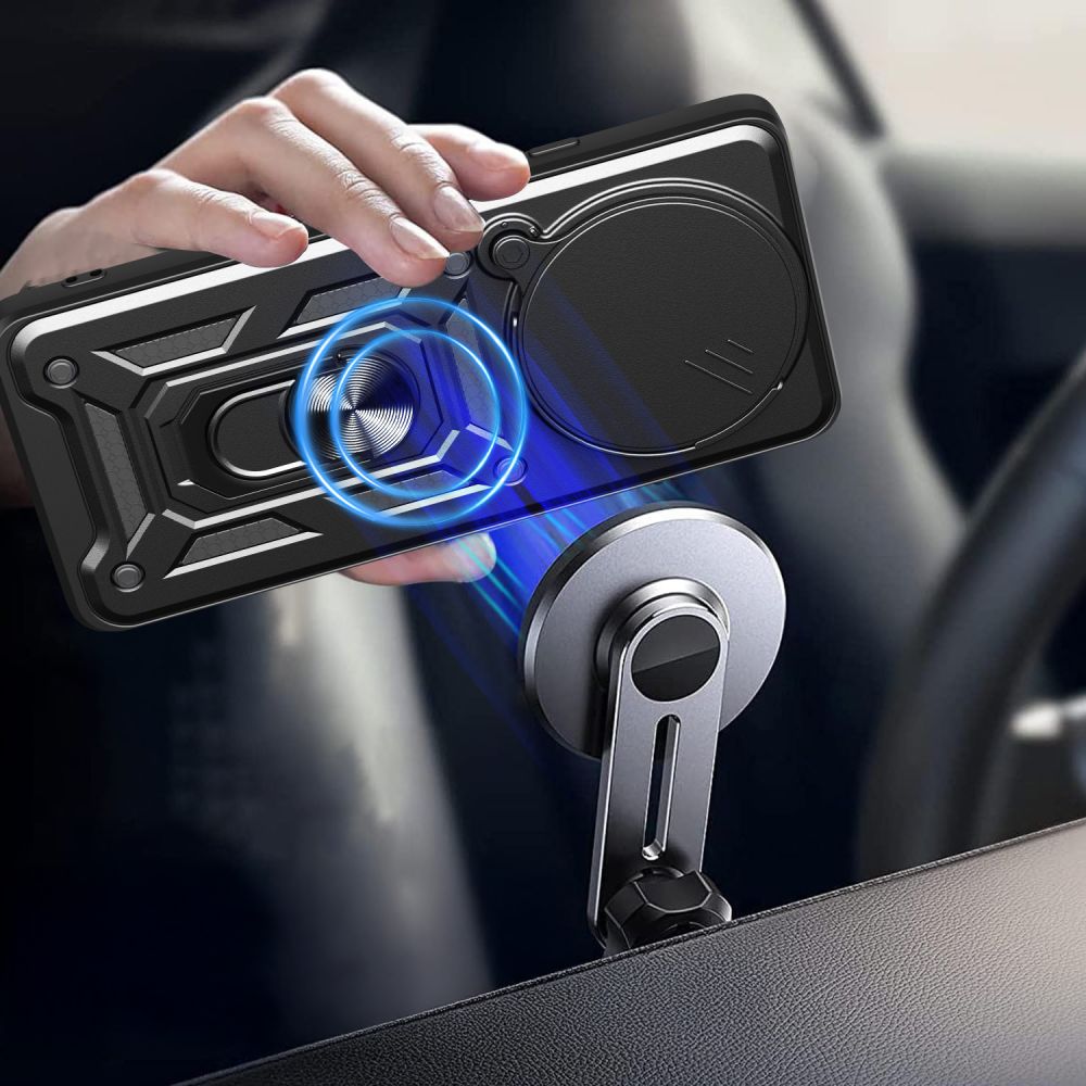 Kuori Xiaomi Poco F7 Pro:lle, Techsuit, CamShield, Musta