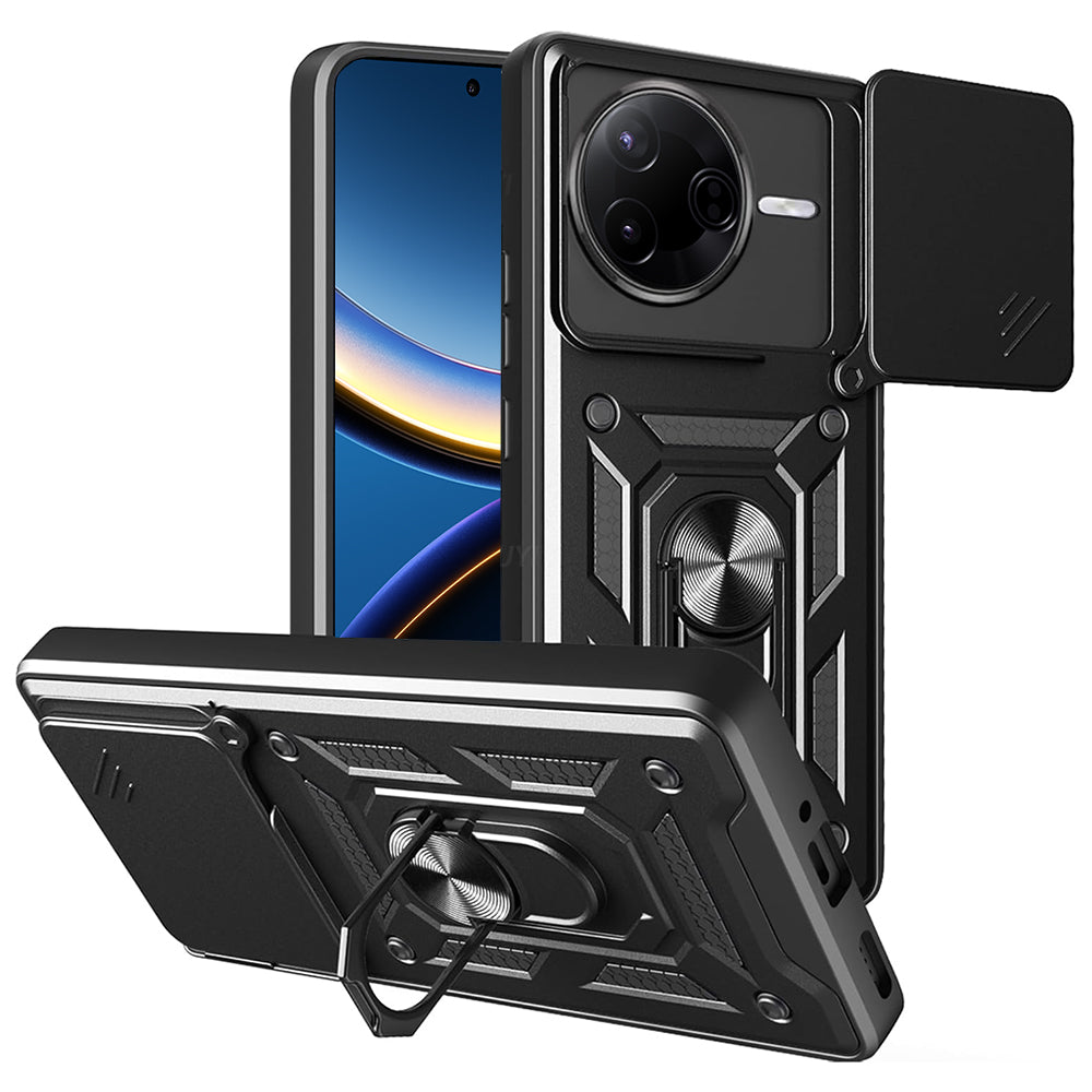 Kuori Xiaomi Poco F7 Pro:lle, Techsuit, CamShield, Musta