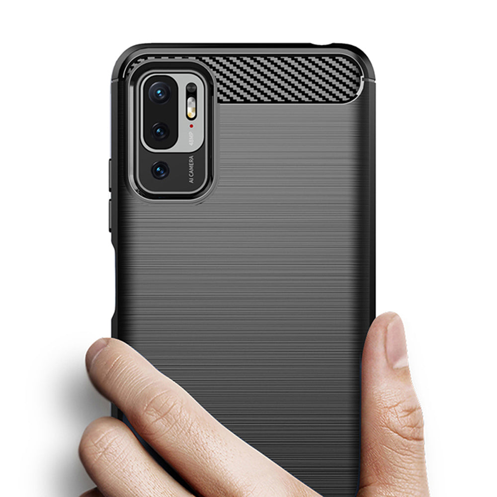 Kuori Xiaomi Poco M3 Pro 5G / Redmi Note 10 5G:lle, Techsuit, Hiili, Musta