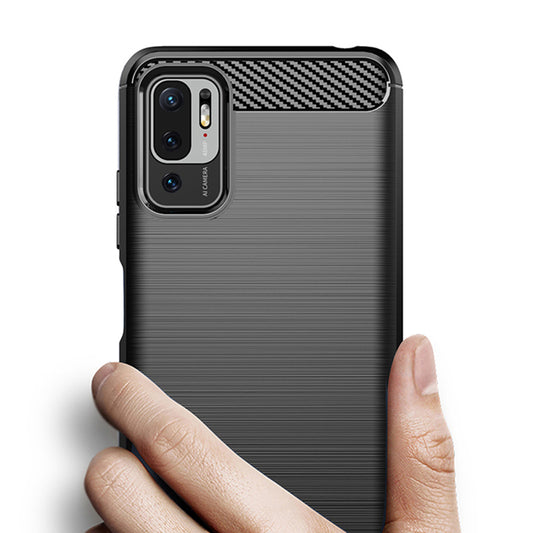 Kuori Xiaomi Poco M3 Pro 5G / Redmi Note 10 5G:lle, Techsuit, Hiili, Musta