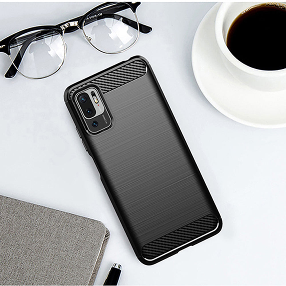 Kuori Xiaomi Poco M3 Pro 5G / Redmi Note 10 5G:lle, Techsuit, Hiili, Musta
