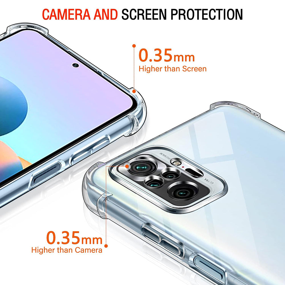 Case for Xiaomi Poco M5s / Redmi Note 10S / Note 10, Techsuit, Shockproof Clear, Transparent