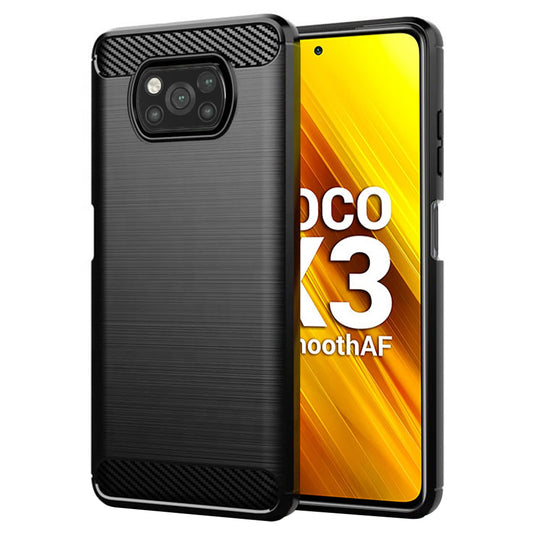 Kuori Xiaomi Poco X3 Pro / X3 NFC / X3:lle, Techsuit, Hiili, Musta
