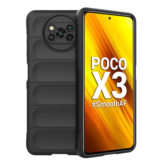 Kuori Xiaomi Poco X3 Pro / X3 NFC / X3:lle, Techsuit, Magic Shield, Musta
