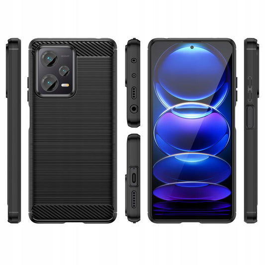 Kuori Xiaomi Poco X5 / Note 12 5G:lle, Techsuit, Hiili, Musta