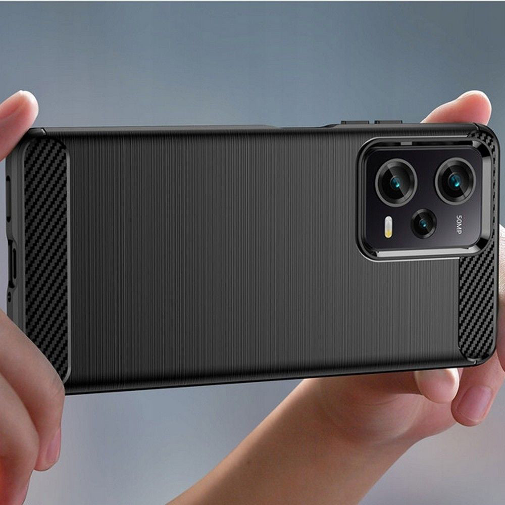 Case for Xiaomi Poco X5 Pro / Redmi Note 12 Pro 5G, Techsuit, Carbon, Black