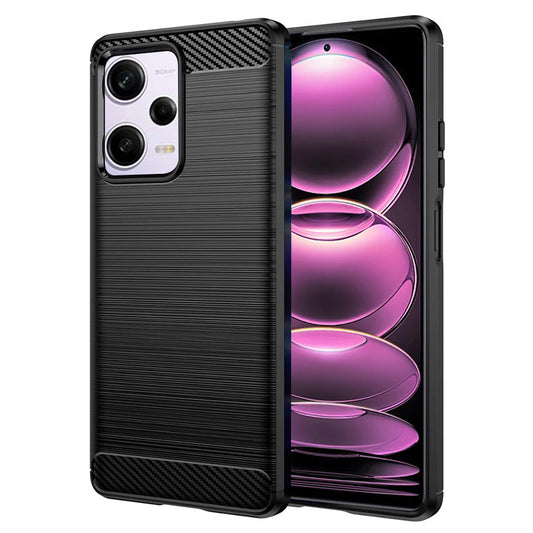 Kuori Xiaomi Poco X5 Pro / Redmi Note 12 Pro 5G:lle, Techsuit, Hiili, Musta
