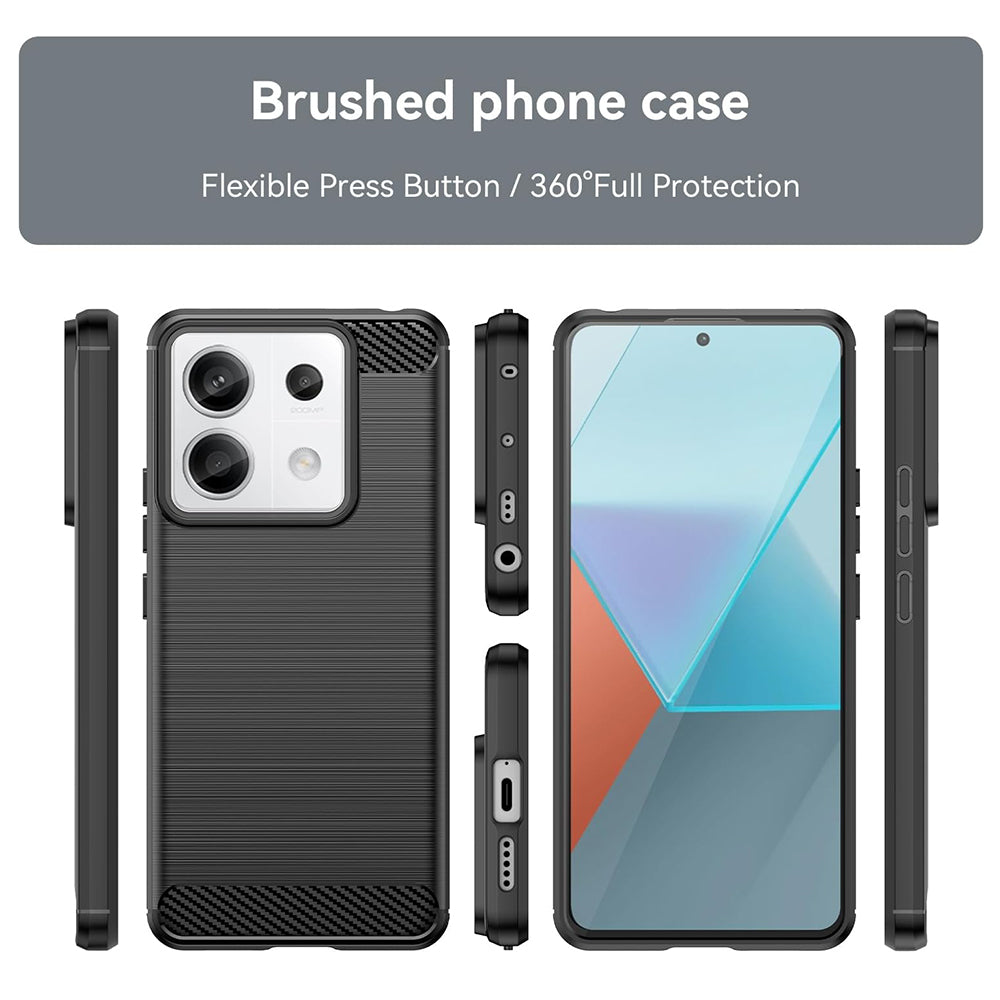Kuori Xiaomi Poco X6 / Note 13 Pro 5G:lle, Techsuit, Hiili, Musta