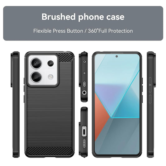 Kuori Xiaomi Poco X6 / Note 13 Pro 5G:lle, Techsuit, Hiili, Musta