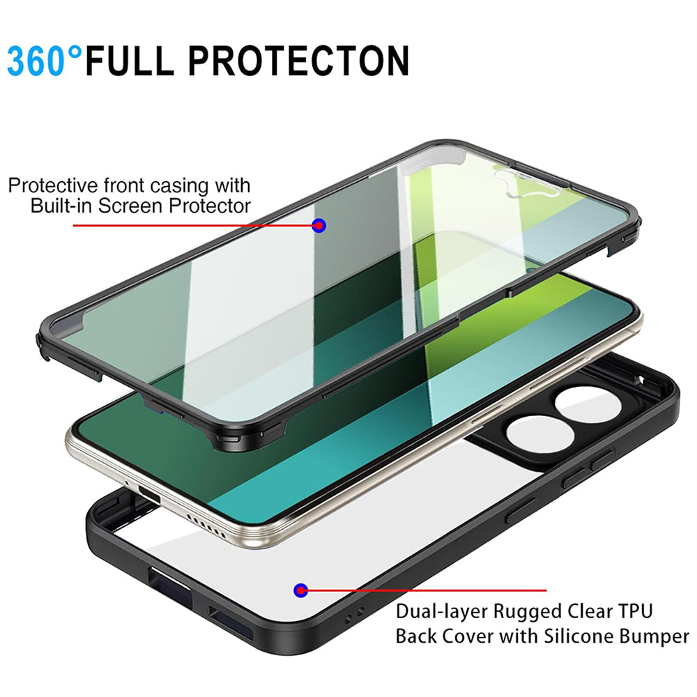 Kuori Xiaomi Poco X6 / Note 13 Pro 5G:lle, Techsuit, ColorVerse 360, Musta