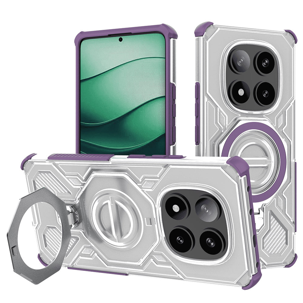 Kuori Xiaomi Poco X7 / Redmi Note 14 Pro 5G:lle, Techsuit, Carbon Shield Pro, Violetti