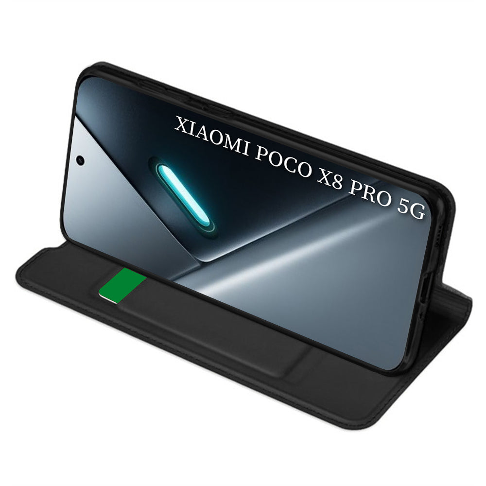 Suojakotelo Xiaomi Poco X8 Prolle, Techsuit, Magskin Book, Musta