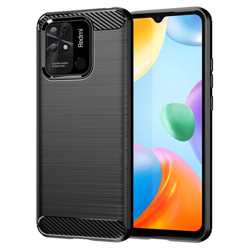 Kuori Xiaomi Redmi 10C:lle, Techsuit, Hiili, Musta