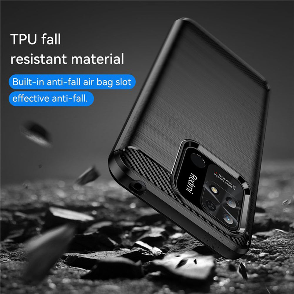 Kuori Xiaomi Redmi 10C:lle, Techsuit, Hiili, Musta