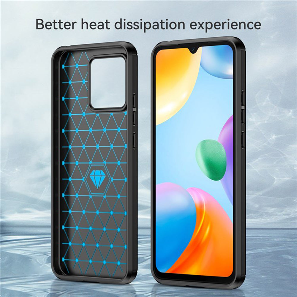 Kuori Xiaomi Redmi 10C:lle, Techsuit, Hiili, Musta