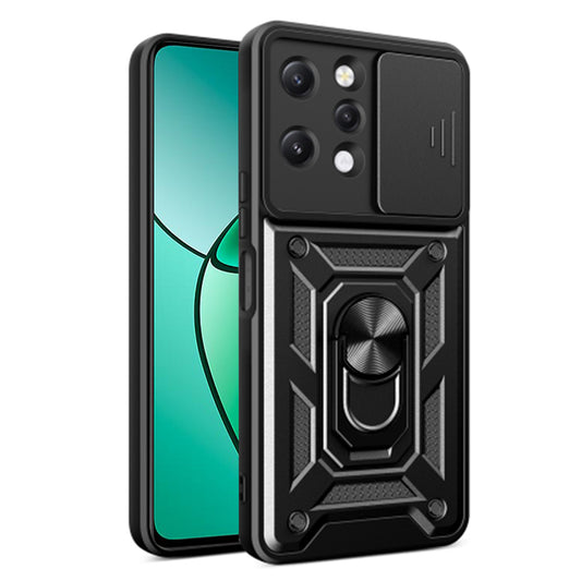 Kuori Xiaomi Redmi 12 5G / 12:lle, Techsuit, CamShield, Musta
