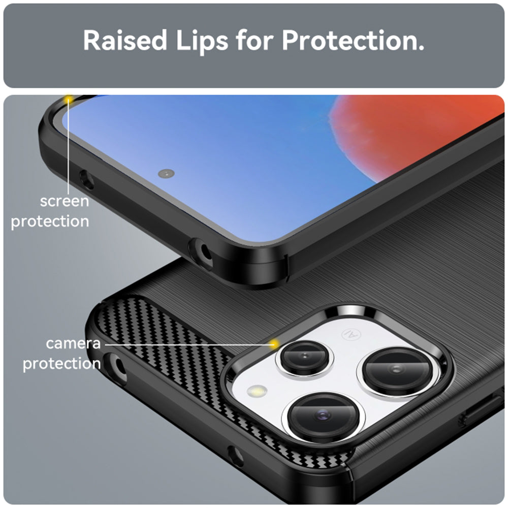 Case for Xiaomi Redmi 12 5G / 12, Techsuit, Carbon, Black