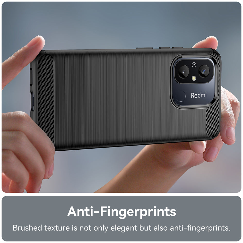 Kuori Xiaomi Redmi 12C:lle, Techsuit, Hiili, Musta