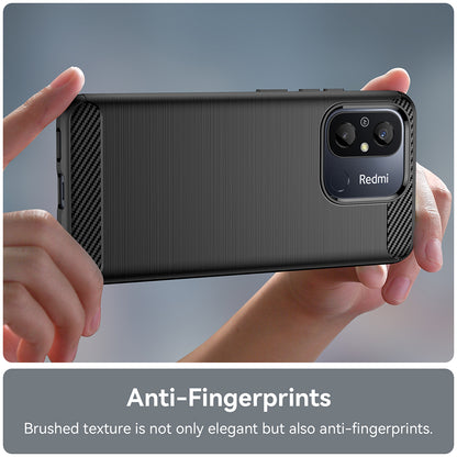 Kuori Xiaomi Redmi 12C:lle, Techsuit, Hiili, Musta