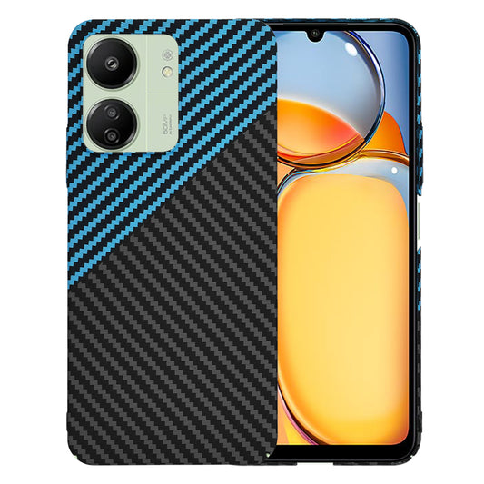Kuori Xiaomi Redmi 13C 5G / 13C / Poco C65:lle, Techsuit, Carbonite FiberShell, Musta Bleu