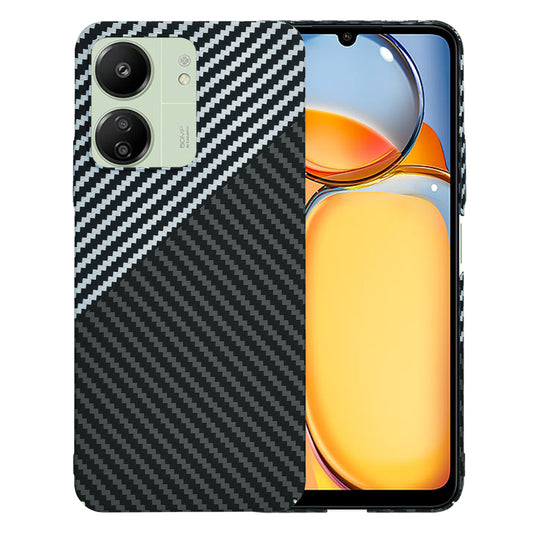 Kuori Xiaomi Redmi 13C 5G / 13C / Poco C65:lle, Techsuit, Carbonite FiberShell, Musta Harmaa