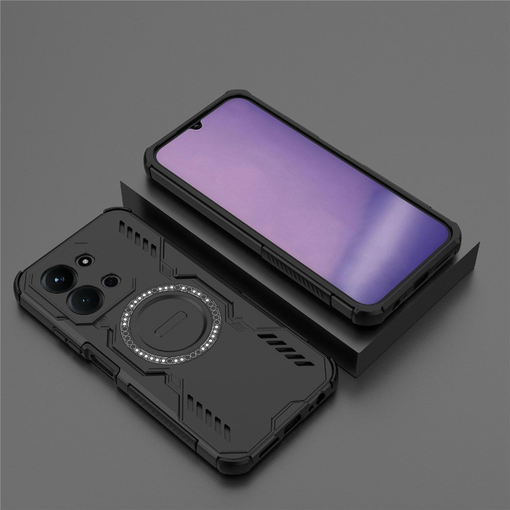 MagSafe-kuori Xiaomi Redmi 15C 5G / 15C 4G:lle, Techsuit, ArmorMag, Musta