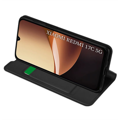 Kuori Xiaomi Redmi 17C 5G:lle, Techsuit, Magskin Book, Musta