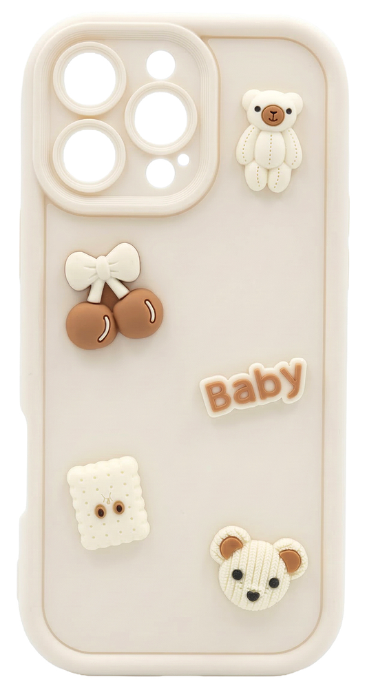 Kuori Xiaomi Redmi Note 15 Pro 5G:lle, OEM, Ultra Trendy 3D Bear, beige