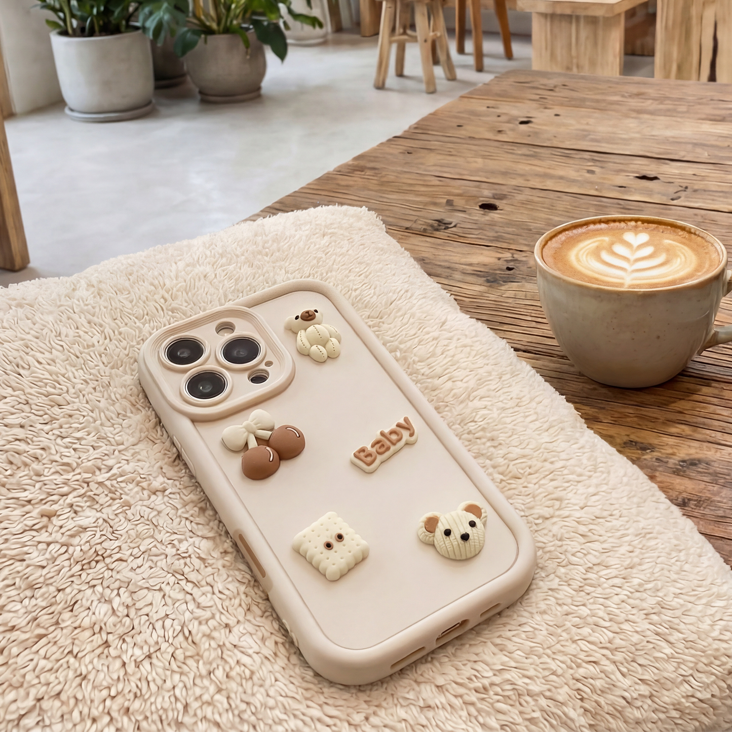Case for Xiaomi Redmi Note 15 Pro 5G, OEM, Ultra Trendy 3D Bear, Beige