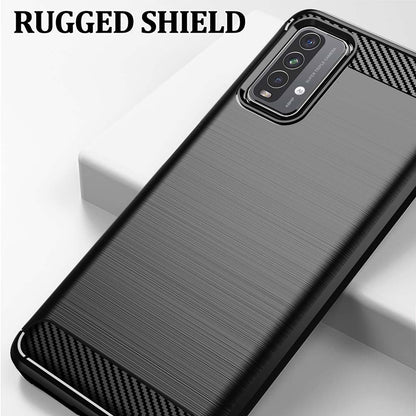 Kuori Xiaomi Redmi 9 Power / 9T:lle, Techsuit, Hiili, Musta