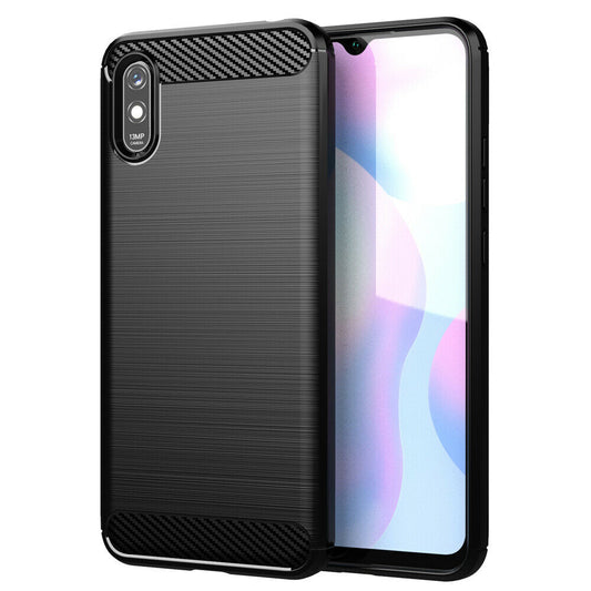 Kuori Xiaomi Redmi 9AT / 9A:lle, Techsuit, Hiili, Musta