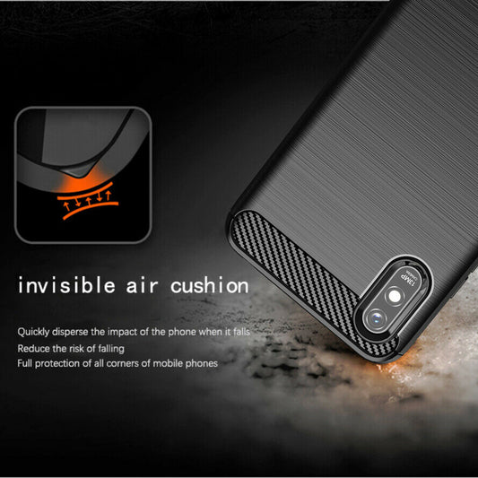 Kuori Xiaomi Redmi 9AT / 9A:lle, Techsuit, Hiili, Musta