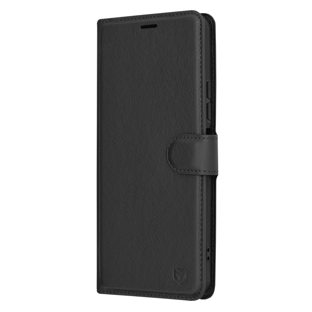 Kuori Xiaomi Redmi A3x / A3:lle, Techsuit, nahkainen folio, musta