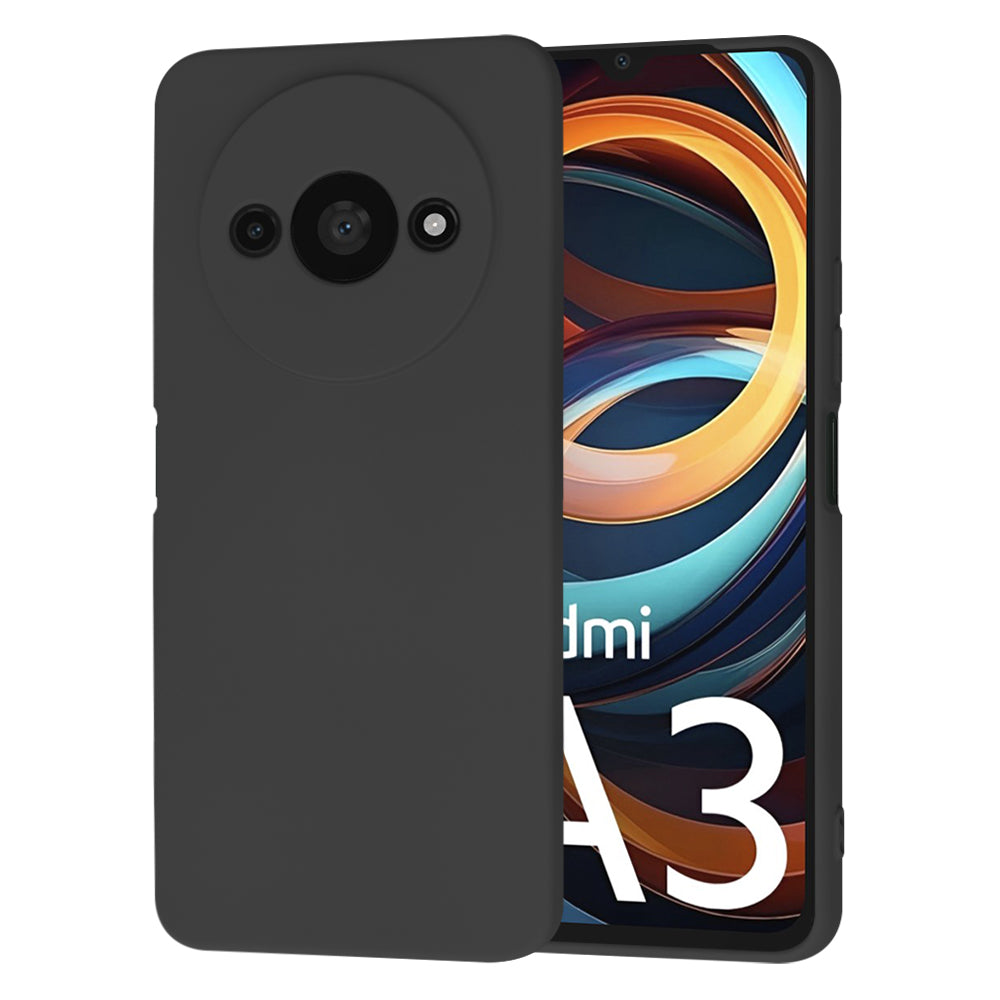 Kuori Xiaomi Redmi A3x / A3:lle, Techsuit, SoftFlex, Musta