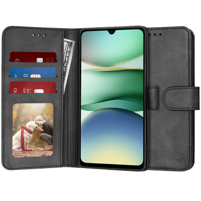 Kuori Xiaomi Redmi A5 4G:lle (Standard), Techsuit, Diary Book, Musta