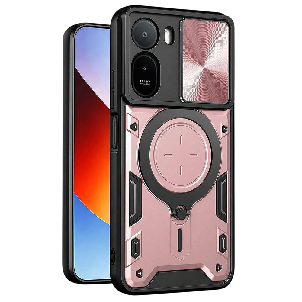 Kuori Xiaomi Redmi A7 Pro 4G:lle, Techsuit, CamGuard Pro, vaaleanpunakultainen