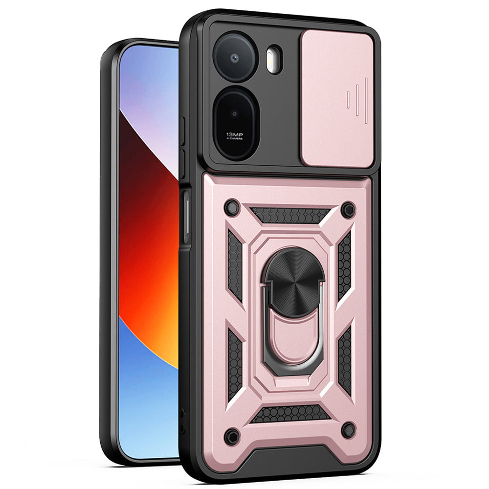 Kuori Xiaomi Redmi A7 Pro 4G:lle, Techsuit, CamShield, vaaleanpunainen kulta