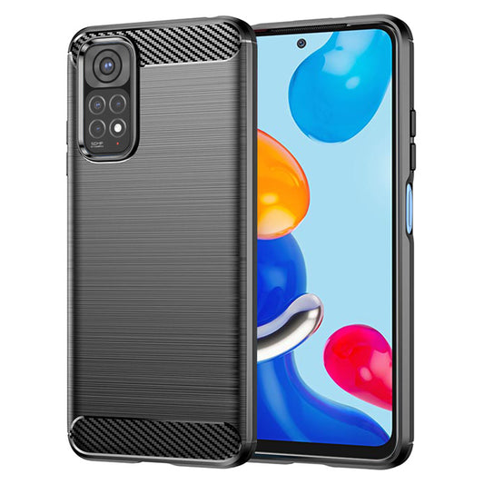 Kuori Xiaomi Redmi Note 11S / Note 11, Techsuit, Hiili, Musta