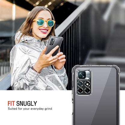 Case for Xiaomi Redmi Note 11S / Note 11, Techsuit, Shockproof Clear, Transparent