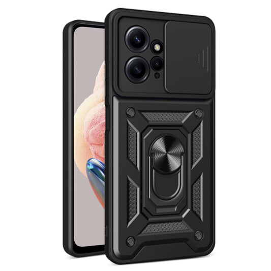 Kuori Xiaomi Redmi Note 12 4G:lle, Techsuit, CamShield, Musta