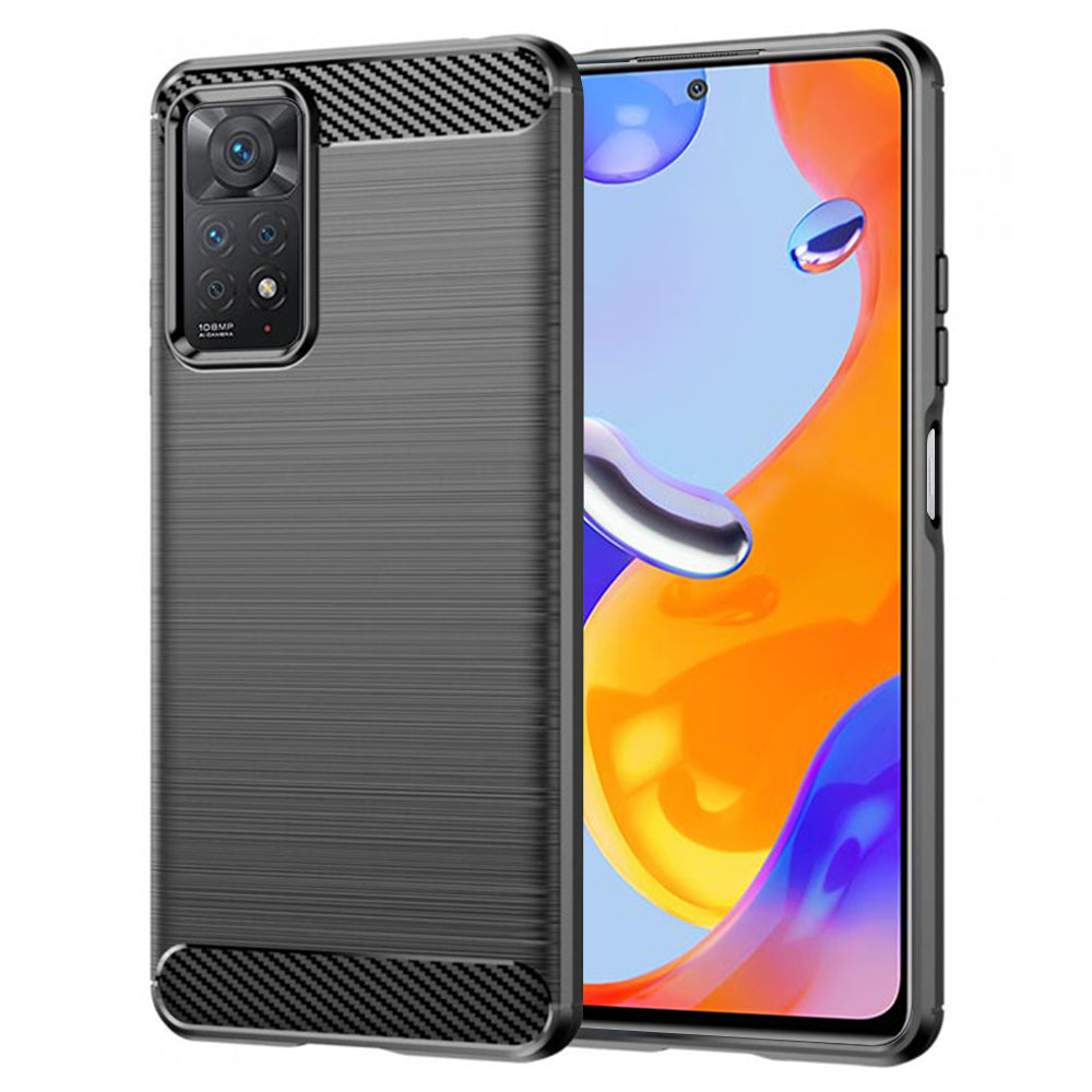 Kuori Xiaomi Redmi Note 12 Pro 4G / Note 11 Pro 5G / Note 11 Pro, Techsuit, Hiili, Musta