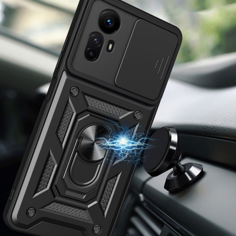 Kuori Xiaomi Redmi Note 12S:lle, Techsuit, CamShield, Musta