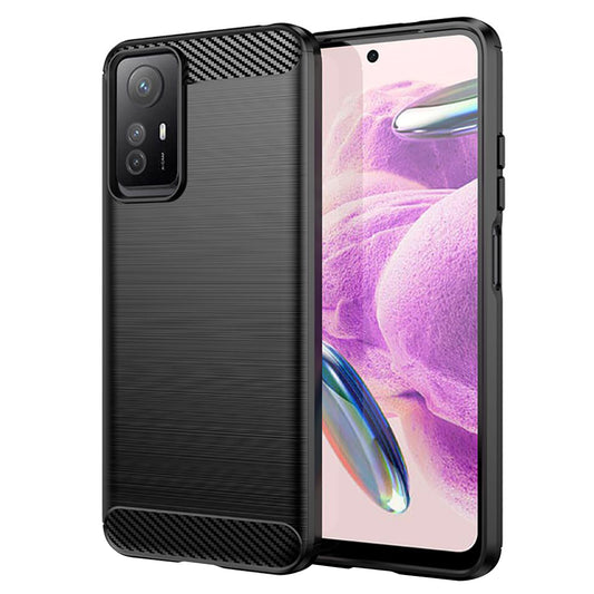 Kuori Xiaomi Redmi Note 12S:lle, Techsuit, Hiili, Musta