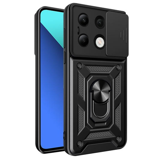 Kuori Xiaomi Redmi Note 13 4G:lle, Techsuit, CamShield, Musta