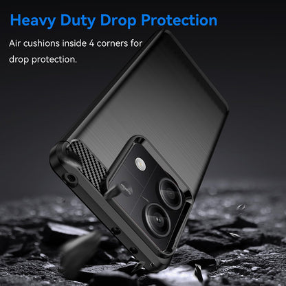 Case for Xiaomi Redmi Note 13 4G, Techsuit, Carbon, Black